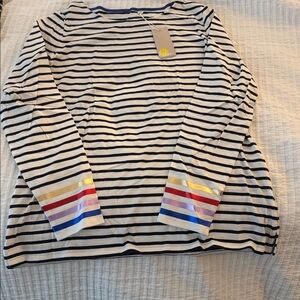 NWT Boden long sleeve Breton multi color cuffs